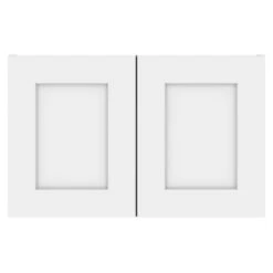 Eklipse 2-Door Top Cabinet - Perle - 15-in X 24-in - White