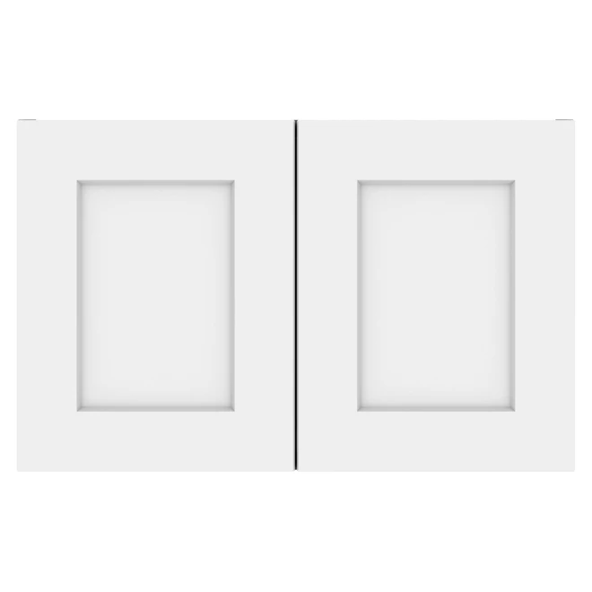 Eklipse 2-Door Top Cabinet - Perle - 15-in X 24-in - White 1 Eklipse 2-Door Top Cabinet - Perle - 15-in X 24-in - White