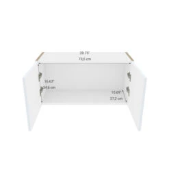 Eklipse Topaz Upper Cabinet - 2 Doors 30-in X 15-in White -Alliedbas Shop 75396640c L