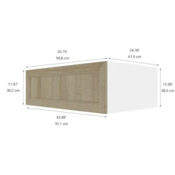 Eklipse Coral Above Refrigerator Cabinet - 1 Door 36-in X 12-in