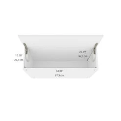 Eklipse Topaz Above Refrigerator Cabinet - 1 Door 36-in X 12-in - White -Alliedbas Shop 75396645b L