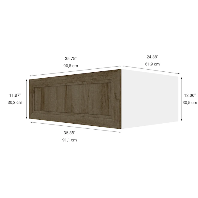 Eklipse Ruby Above Refrigerator Cabinet - 1 Door 36-in X 12-in 1 Eklipse Ruby Above Refrigerator Cabinet - 1 Door 36-in X 12-in