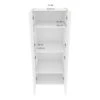 Eklipse Top Pantry Tall Cabinet Perle - 4 Doors 24-in X 58-in - White