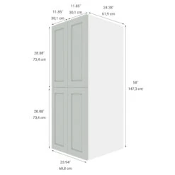 Eklipse Top Pantry Tall Cabinet Angelite - 4 Doors 24-in X 58-in Grey 9 Eklipse Top Pantry Tall Cabinet Angelite - 4 Doors 24-in X 58-in Grey -Alliedbas Shop 75396648b L