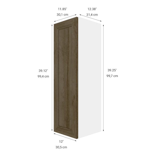 Eklipse Ruby 1-Door Tall Upper Wall Cabinet - 12-in X 39-in 4 Eklipse Ruby 1-Door Tall Upper Wall Cabinet - 12-in X 39-in - Image 4