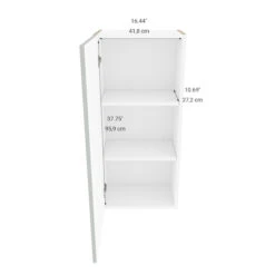 Eklipse Tall Wall Cabinet - 1 Door - 18-in Angelite -Alliedbas Shop 75396657c L