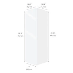 Eklipse Tall Wall Cabinet - 1 Door 12-in Topaz
