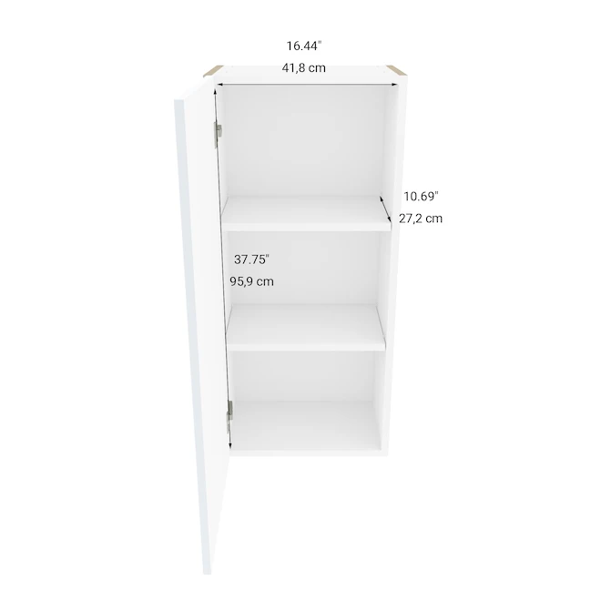Eklipse Tall Wall Cabinet - 1 Door 18-in Topaz 1 Eklipse Tall Wall Cabinet - 1 Door 18-in Topaz
