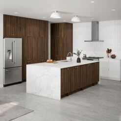 Eklipse Saphir Tall Pantry Cabinet 24-in - 4 Doors Brown -Alliedbas Shop 75396662d L