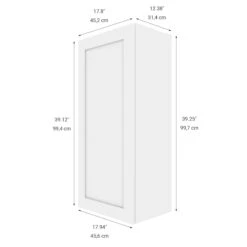 Eklipse Perle Tall Wall Cabinet 18-in 1 Door White -Alliedbas Shop 75396667b L
