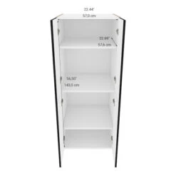 Eklipse Top Pantry Tall Cabinet Onyx - 4 Doors 24-in X 58-in - Black