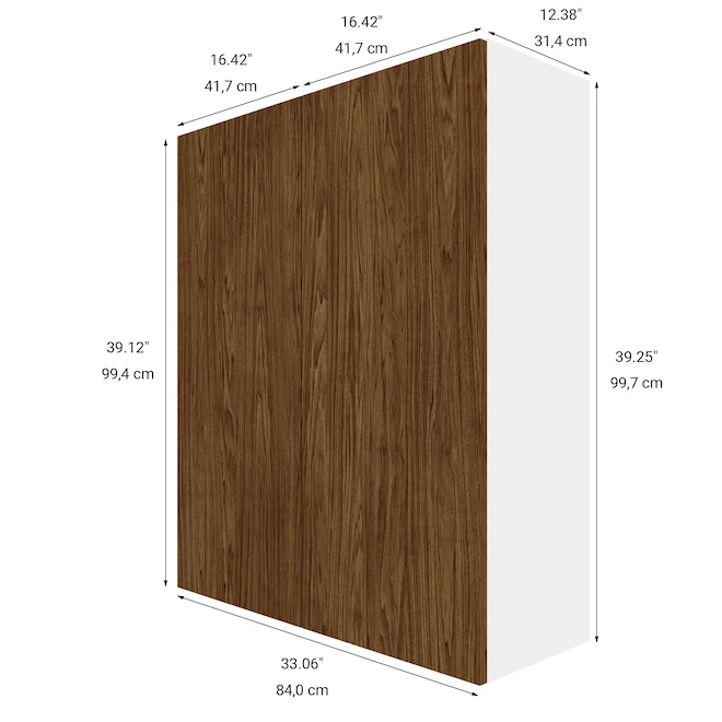 Eklipse Saphir Brown Wide Wall Cabinet - 33-in X 39-in 3 Eklipse Saphir Brown Wide Wall Cabinet - 33-in X 39-in - Image 3