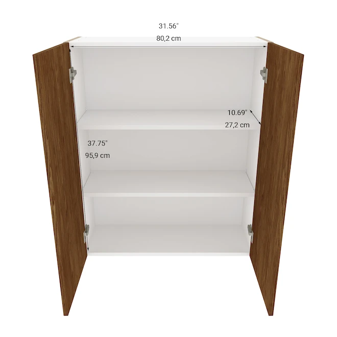 Eklipse Saphir Brown Wide Wall Cabinet - 33-in X 39-in 1 Eklipse Saphir Brown Wide Wall Cabinet - 33-in X 39-in