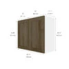 Eklipse Ruby Medium Wall Cabinet 30-in X 24-in - Brown