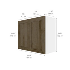 Eklipse Ruby Medium Wall Cabinet 30-in X 24-in - Brown