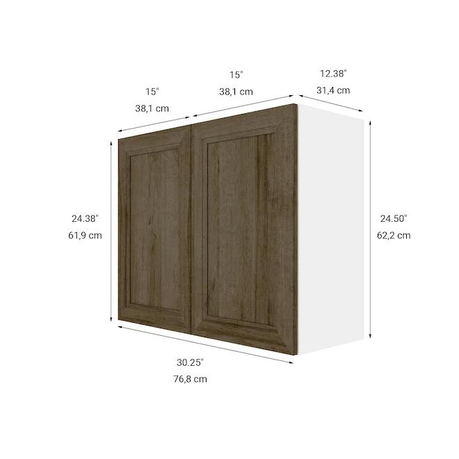 Eklipse Ruby Medium Wall Cabinet 30-in X 24-in - Brown 1 Eklipse Ruby Medium Wall Cabinet 30-in X 24-in - Brown