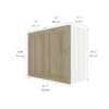 Eklipse By EBSU Coral Medium Wall Cabinet 2 Doors 30-in Brown