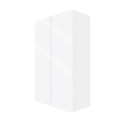 Eklipse By EBSU Topaz Tall Wall Cabinet - 2 Doors Mélamine 24 Po White