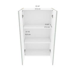 Eklipse By EBSU Ange2 Doors Tall Wall Cabinet - Melamine 24-in Grey 8 Eklipse By EBSU Ange2 Doors Tall Wall Cabinet - Melamine 24-in Grey -Alliedbas Shop 75396695c L