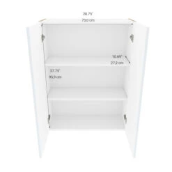 Eklipse By EBSU Topaz Tall Wall Cabinet - Melamine 30-in White