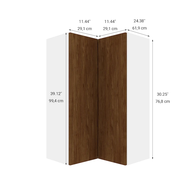 Eklipse Saphir Wall Corner Tall Cabinet - 24-in X 39-in 1 Eklipse Saphir Wall Corner Tall Cabinet - 24-in X 39-in