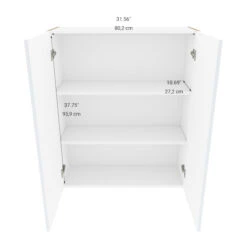 Eklipse Topaz Tall Wall Cabinet - 33-in X 39-in - White -Alliedbas Shop 75396708c L