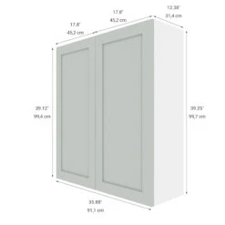 Eklipse Angelite Collection Tall Wall Cabinet - 36-in X 39-in - Grey 7 Eklipse Angelite Collection Tall Wall Cabinet - 36-in X 39-in - Grey -Alliedbas Shop 75396711b L