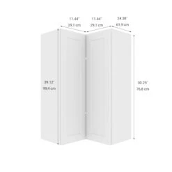 Eklipse Perle Collection Wall Corner Tall Cabinet - 24-in X 39-in - White