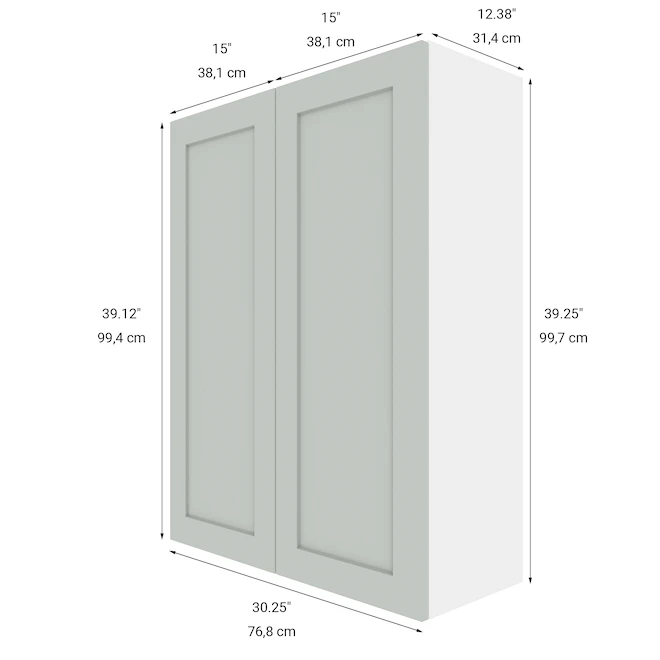Eklipse Angelite Collection Tall Wall Cabinet 30-in X 39-in - Grey 1 Eklipse Angelite Collection Tall Wall Cabinet 30-in X 39-in - Grey