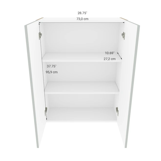 Eklipse Angelite Collection Tall Wall Cabinet 30-in X 39-in - Grey 3 Eklipse Angelite Collection Tall Wall Cabinet 30-in X 39-in - Grey - Image 3