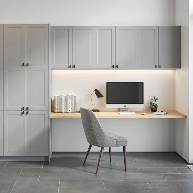 Eklipse Angelite Collection Tall Wall Cabinet 30-in X 39-in - Grey 2 Eklipse Angelite Collection Tall Wall Cabinet 30-in X 39-in - Grey - Image 2