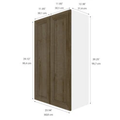 Eklipse Ruby CollectionTall Wall Cabinet 24-in X 39-in - Wood Grain -Alliedbas Shop 75396717b L