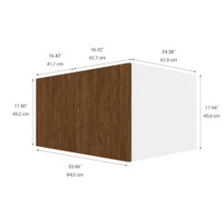 Eklipse Saphir Collection Small Cabinet 33-in X 18-in - Wood Grain