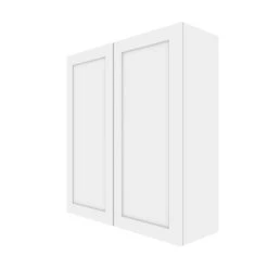 Eklipse Perle Collection Tall Wall Cabinet 36-in X 39-in - White
