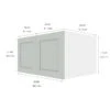 Eklipse Angelite Collection Small Cabinet 33-in X 18-in - Grey