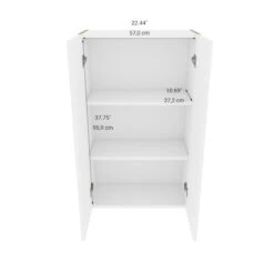 Eklipse Perle Collection Tall Upper Wall Cabinet - 24-in X 39-in - White