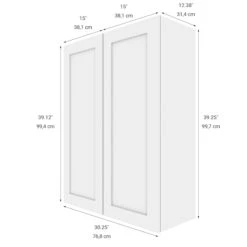 Eklipse Perle Collection Tall Wall Cabinet - 30-in X 39-in - White 7 Eklipse Perle Collection Tall Wall Cabinet - 30-in X 39-in - White -Alliedbas Shop 75396726b L