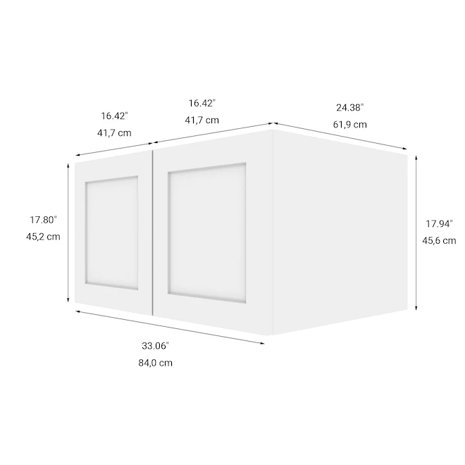 Eklipse Perle Collection Small Cabinet 33-in X 18-in - White 5 Eklipse Perle Collection Small Cabinet 33-in X 18-in - White - Image 5