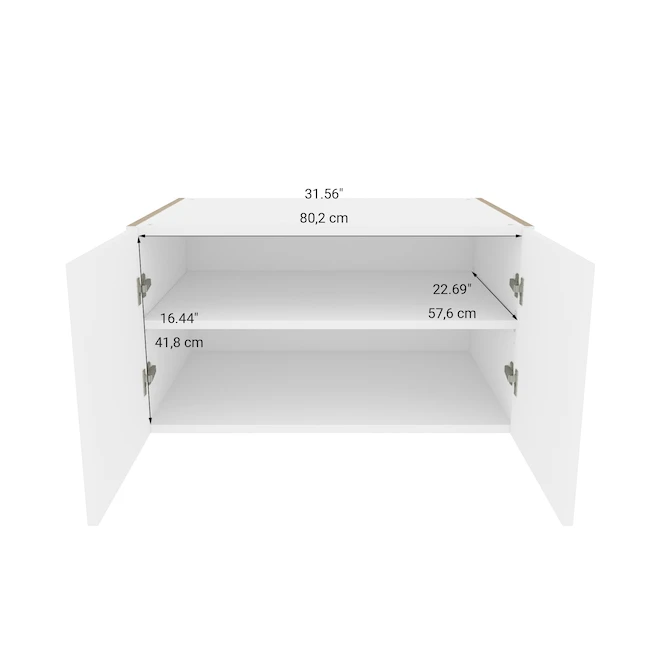 Eklipse Perle Collection Small Cabinet 33-in X 18-in - White 4 Eklipse Perle Collection Small Cabinet 33-in X 18-in - White - Image 4