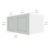 Eklipse Angelite Collection Small Cabinet 36-in X 18-in - Grey
