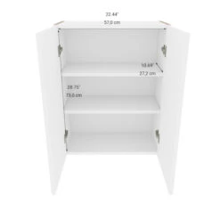 Eklipse Moonstone Collection Wall Cabinet 24-in X 30-in - White