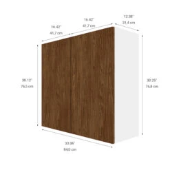 Eklipse Saphir Collection Small Cabinet 33-in X 30-in - Wood Grain 9 Eklipse Saphir Collection Small Cabinet 33-in X 30-in - Wood Grain -Alliedbas Shop 75396752b L