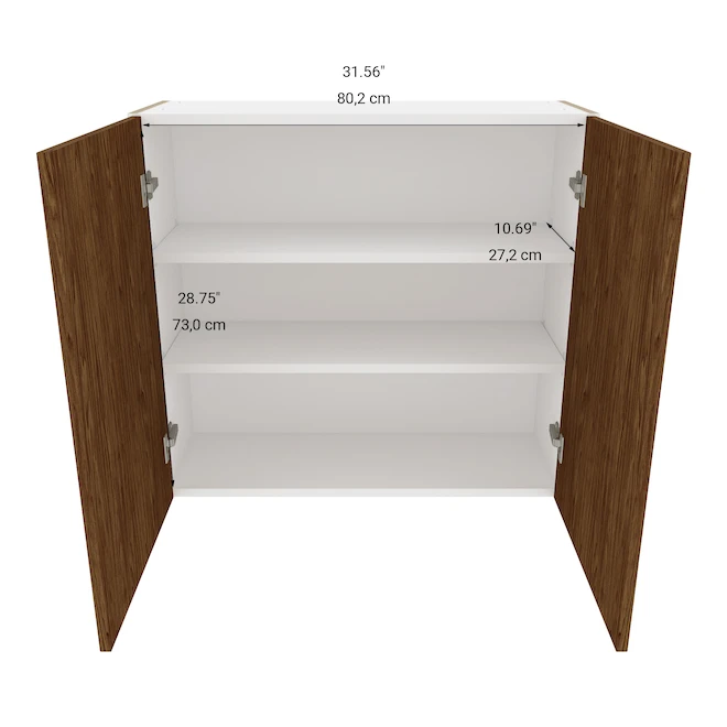 Eklipse Saphir Collection Small Cabinet 33-in X 30-in - Wood Grain 3 Eklipse Saphir Collection Small Cabinet 33-in X 30-in - Wood Grain - Image 3