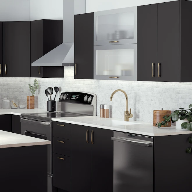 Eklipse Onyx 96-in Black Melamine Moulding Crown 3 Eklipse Onyx 96-in Black Melamine Moulding Crown - Image 3