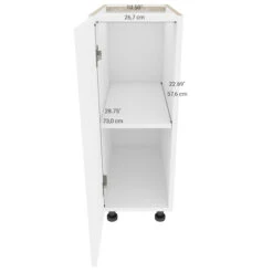 Eklipse Moonstone 12-in White Melamine 1-Door Base Cabinet