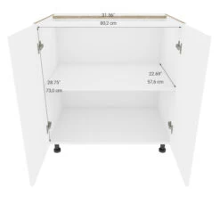 Eklipse Moonstone 33-in White Melamine 2-Door Base Cabinet 9 Eklipse Moonstone 33-in White Melamine 2-Door Base Cabinet -Alliedbas Shop 75396758c L