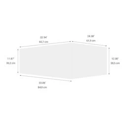 Eklipse Moonstone Collection Above Refrigerator Cabinet 33-in X 12-in - White