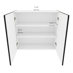 Eklipse Onyx Wall Cabinet - 33-in X 30-in - Black -Alliedbas Shop 75396765b L