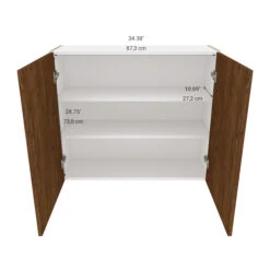 Eklipse Saphir 36-in Brown Melamine 2-Door Kitchen Wall Cabinet -Alliedbas Shop 75396773c L