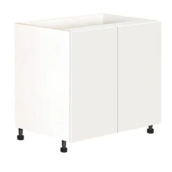 Eklipse Moonstone 36-in White Melamine 2-Door Base Cabinet